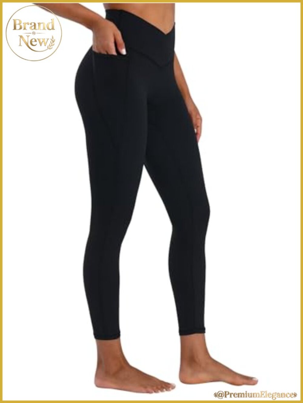 Sunzel Women's Seamless Crossover Waist Workout Leggings with Pockets